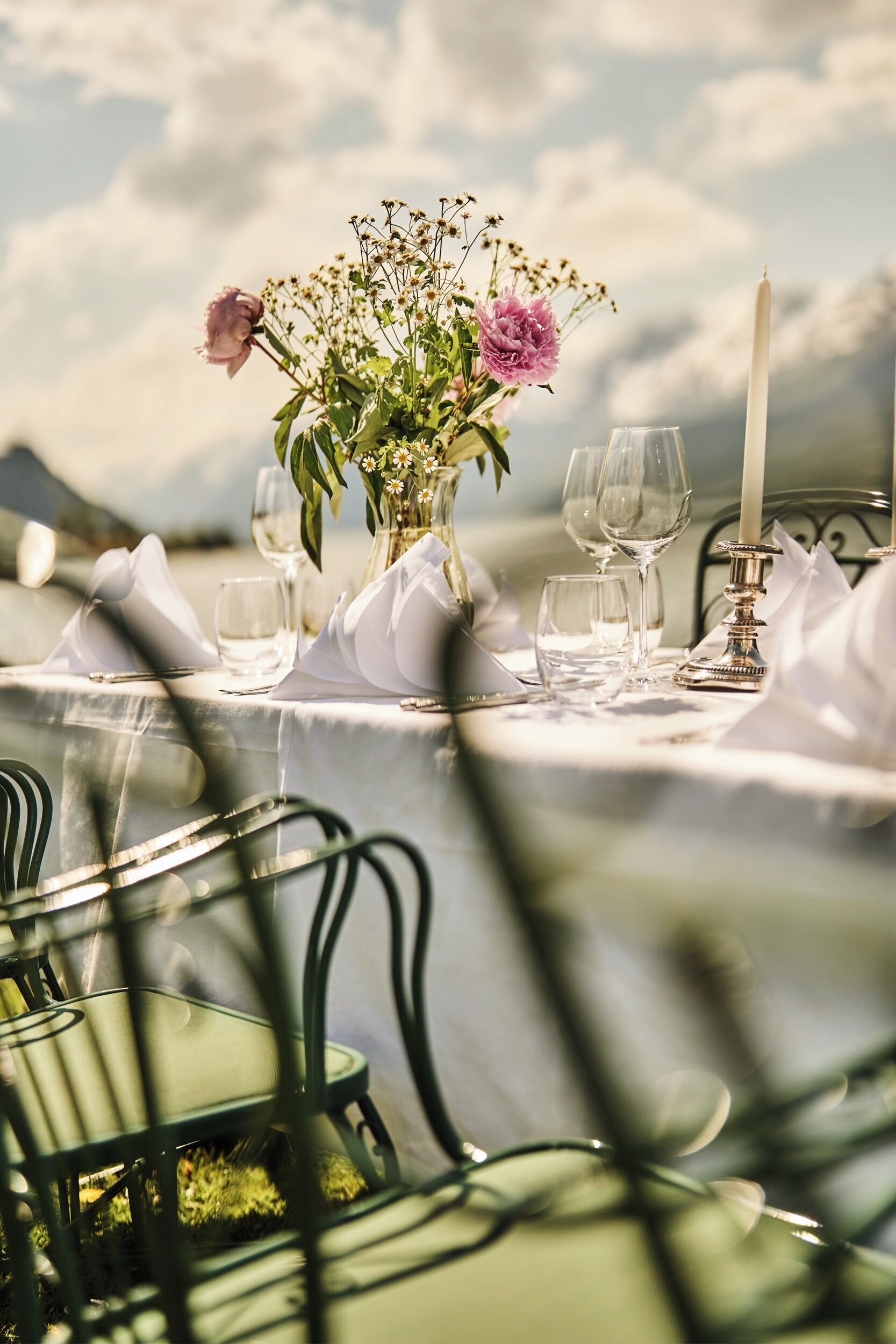 outdoor wedding area