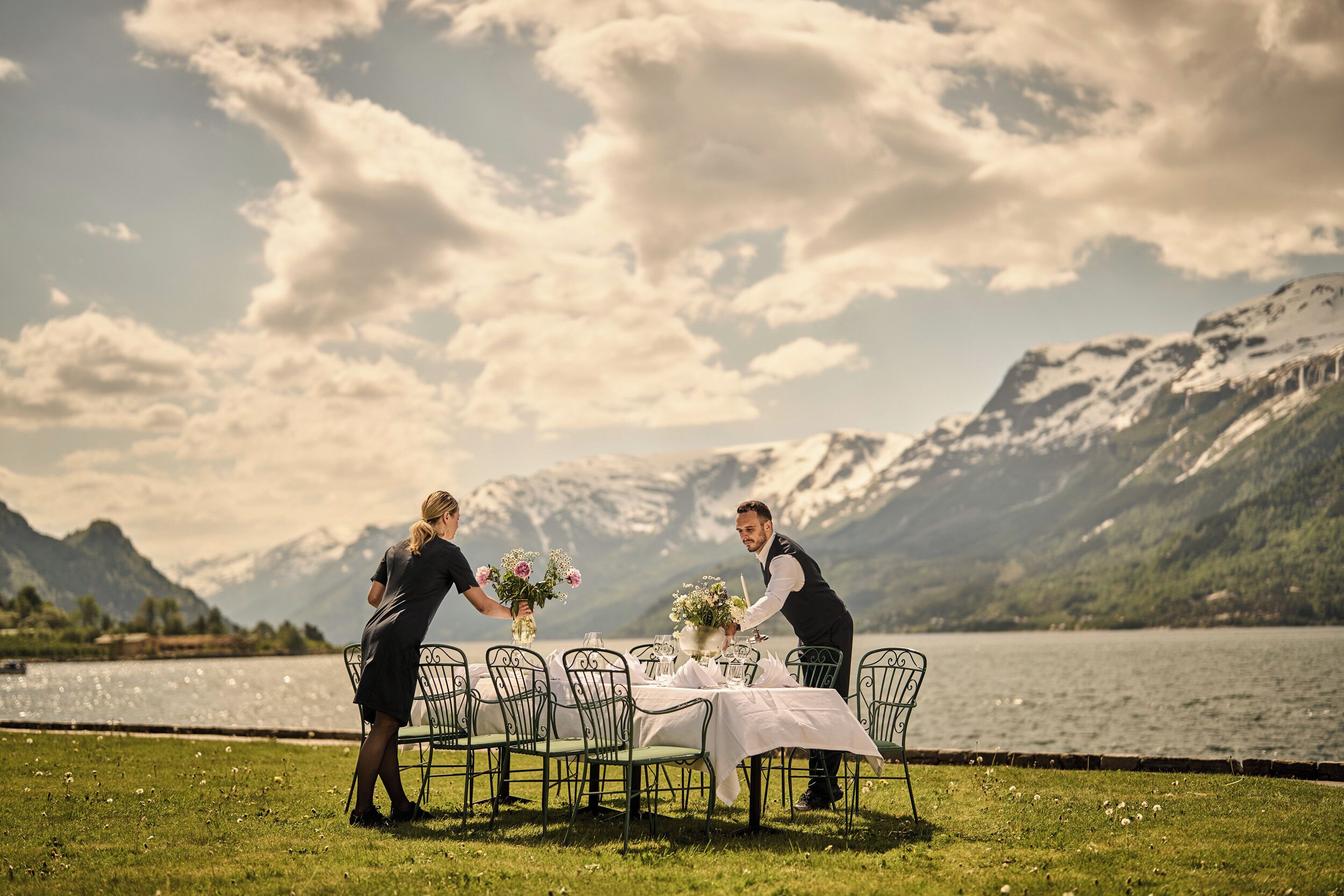 outdoor wedding area
