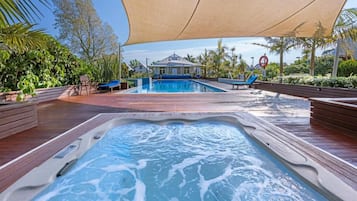 Outdoor pool, a heated pool