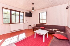 Smart TV, fireplace, stereo, computer monitors