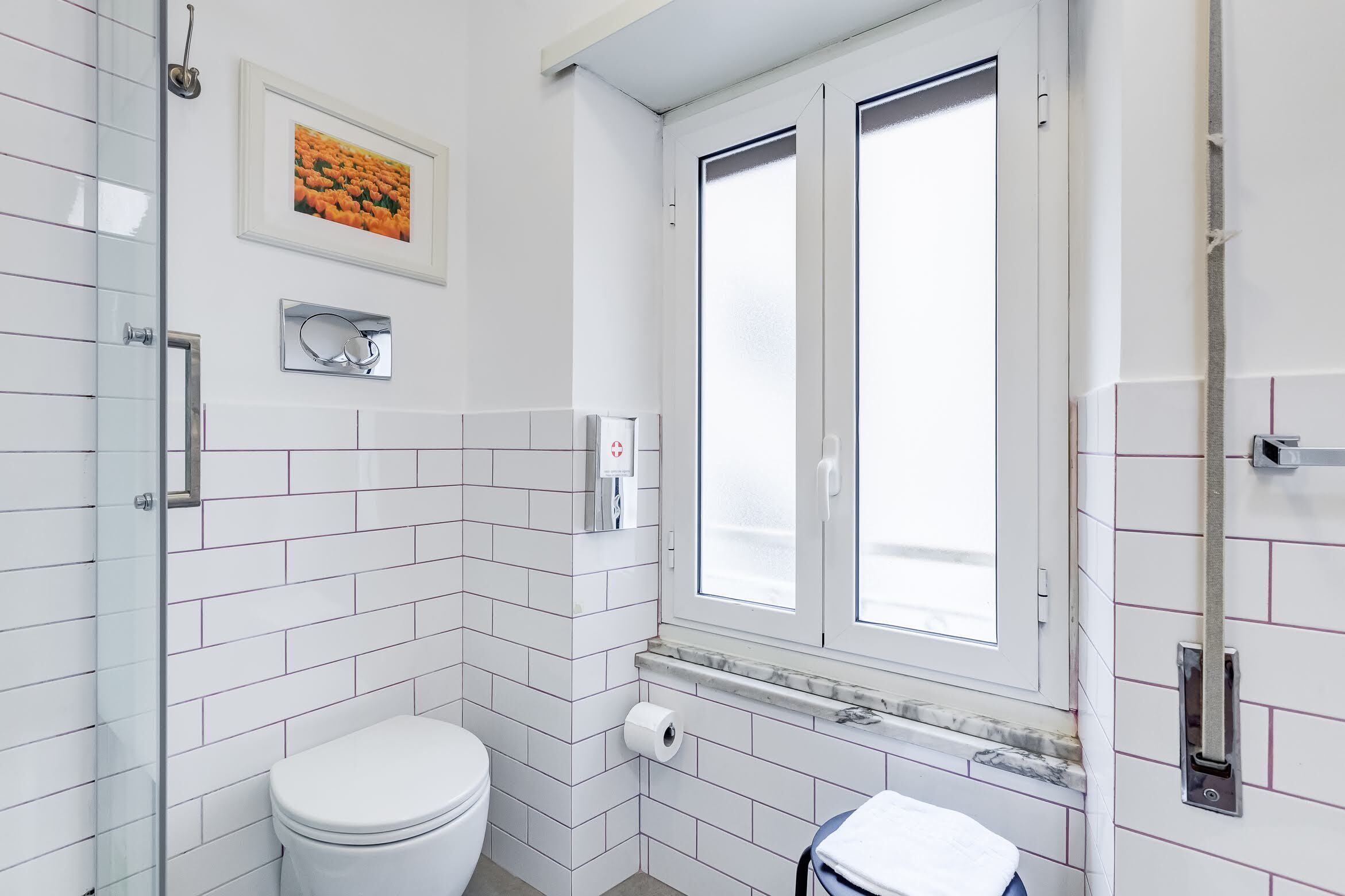 Dusche, Haartrockner, Bidet, Handtücher