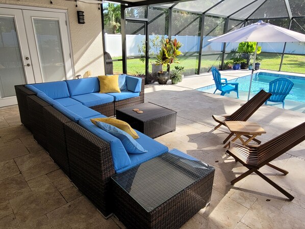 Outdoor pool, a heated pool