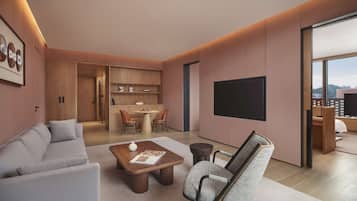 Premium bedding, down duvets, memory-foam beds, minibar