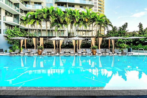 Outdoor pool, a heated pool