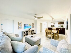 Een smart-tv en videogames