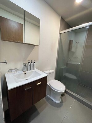 Shower, hair dryer