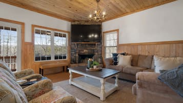 Smart TV, chimenea, videojuegos y libros