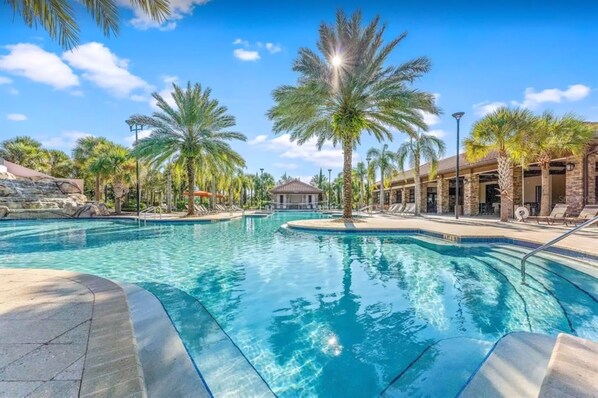 Outdoor pool, a heated pool