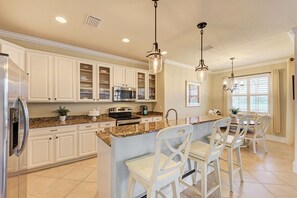 Microwave, dishwasher, coffee/tea maker, toaster