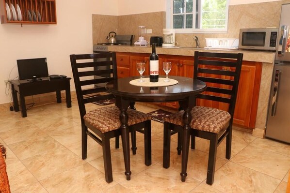 Cottage | Private kitchen | Fridge, microwave, stovetop, cookware/dishes/utensils - Stoney Gate Cottages (Negril)