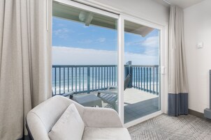 Deluxe Suite, Fireplace, Ocean View | Balcony view