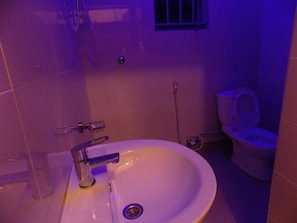 Shower, towels, soap