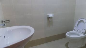 Shower, towels, soap