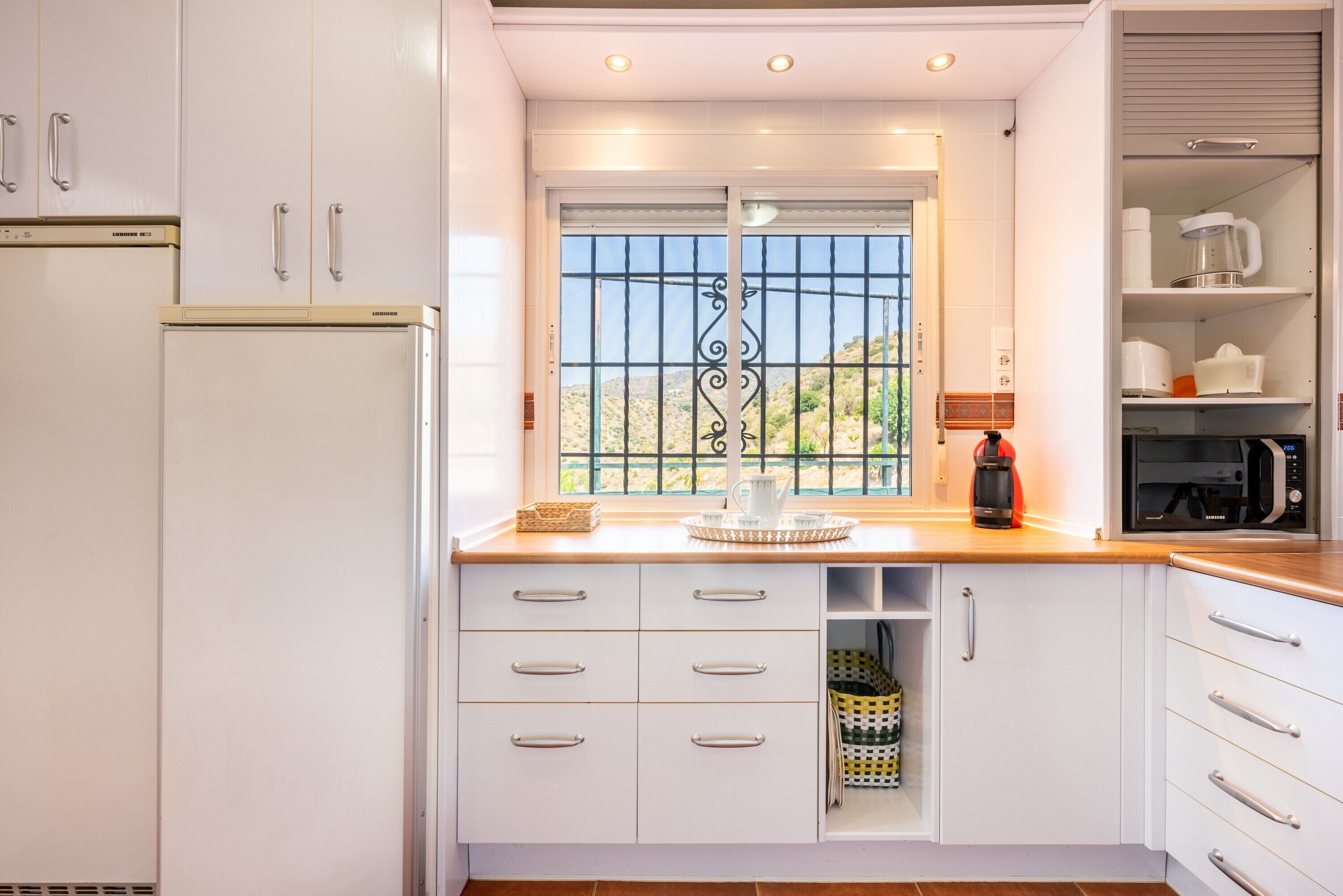 Køleskab, mikrobølgeovn, ovn, kogeplade