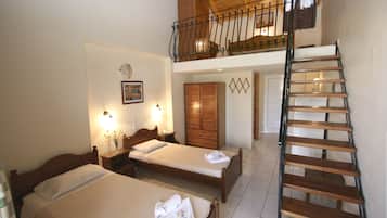 Dupleks Keluarga | 1 kamar tidur, setrika/meja setrika, dan seprai linen