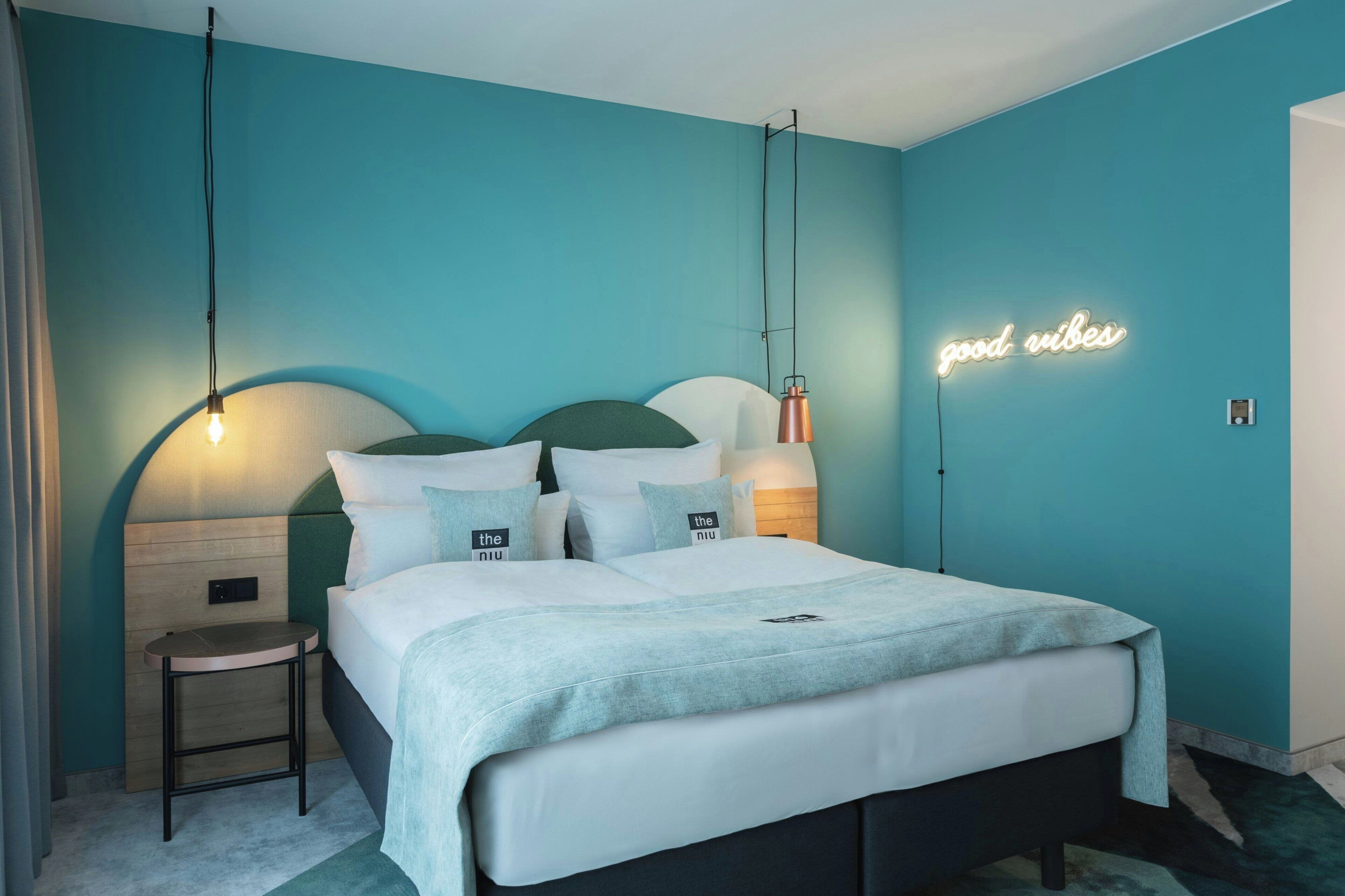 In-room safe, desk, soundproofing, cribs (free)