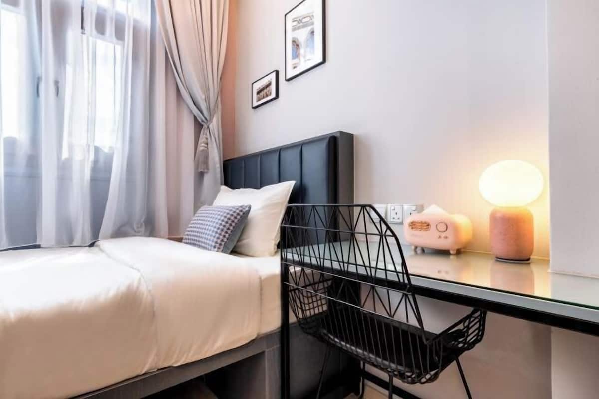 In-room safe, desk, laptop workspace, blackout curtains