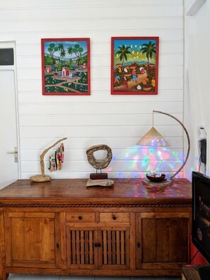 Interior - Villa Bois Zen: charming tropical accommodation (500 m from the beach) (Saint-François)