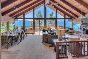Fireplace - West Shore Lakefront with Stunning Panoramic Views (Meeks Bay)