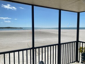 On the beach, sun-loungers, beach towels - Beach front with 2 bedrooms, 2 baths and views of the Gulf! (Fort Myers Beach)