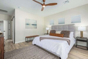 4 bedrooms, iron/ironing board, travel crib, WiFi