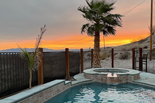 Outdoor pool, a heated pool