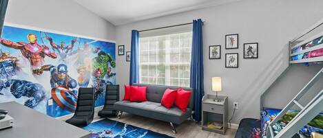 Téléviseur connecté, jeux vidéo, table de baby-foot, table de ping-pong