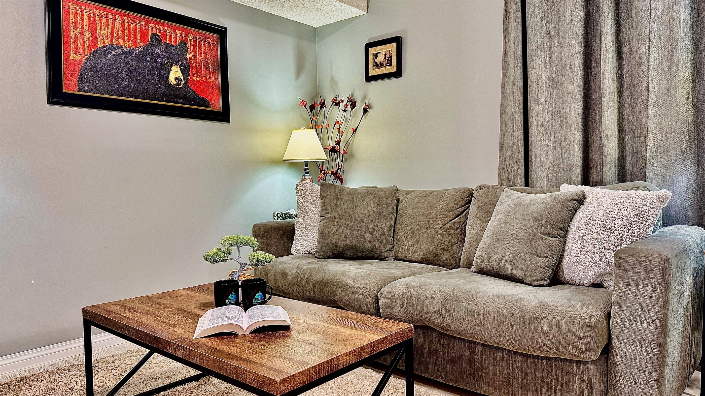 Smart TV, fireplace