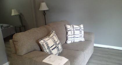 Quiet and comfortable fully furnished 1 bedroom apartment.