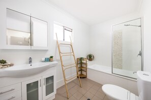 Combined shower/bathtub