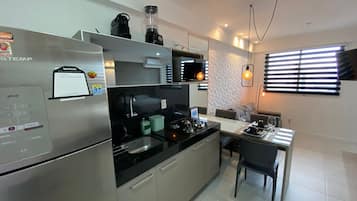 Apartment | Private kitchen | Fridge, microwave, oven, toaster