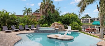 Pristine Waterfront Villa in Cape Coral with Lagoon Style Pool Spa and Boat Lift