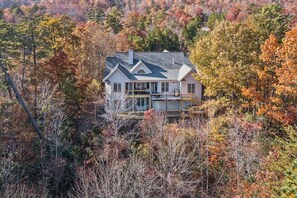View of back side of the home - Luxury in Rumbling Bald Resort ~ WiFi ~ Community Beach, Pool, Golf and more (Lake Lure)