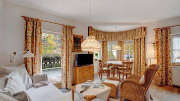 TV, DVD player, stereo