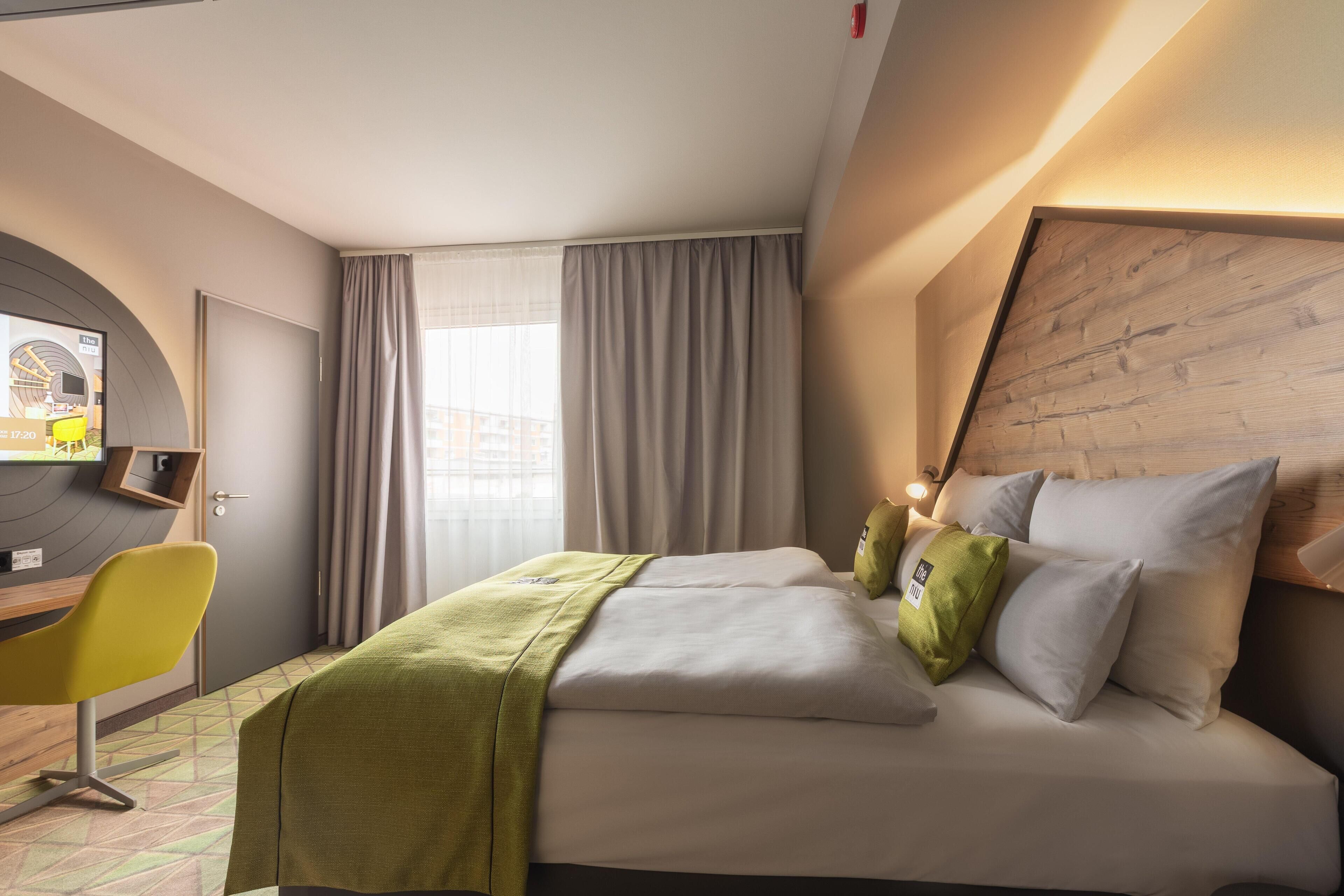 In-room safe, soundproofing, cribs (free), WiFi (free)