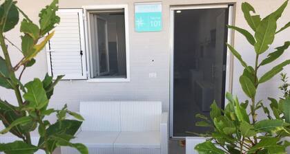 House in the village facing the sea