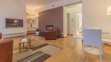 Comfort Apartment | Living area | 42-inch LCD TV with digital channels, TV