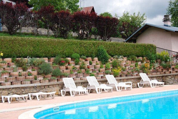 屋外プール、温水プール