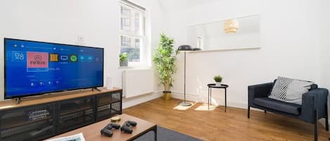 Smart TV, video game console, Netflix, streaming services