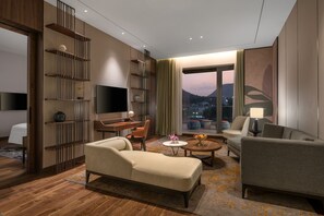 Deluxe Suite | Living area | 40-inch LED TV with satellite channels, TV - Radisson Blu Hotel & Spa, Nashik (Nashik)