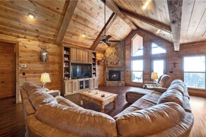 TV, fireplace, foosball, table tennis