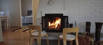 Authentic Wooden House with a Real Snow Igloo 