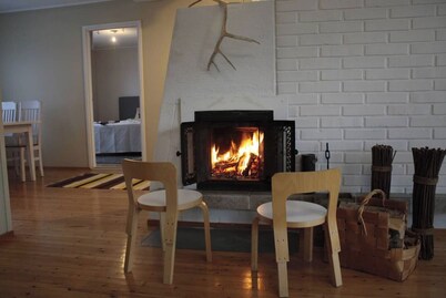Authentic Wooden House with a Real Snow Igloo 