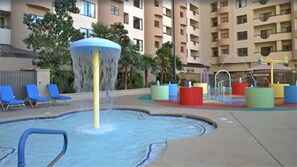 A rooftop pool