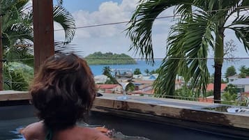 Vue depuis lâhĂ©bergement