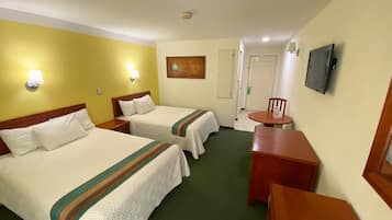 Standard Double Room, 2 Double Beds | Desk, laptop workspace, blackout curtains, iron/ironing board