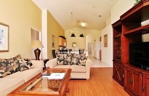 Smart TV, DVD player, table football, ping pong