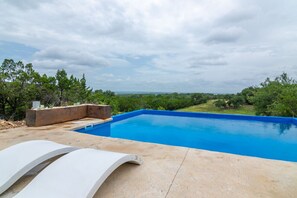 Pool - Private container pool with pond and hot tub with views (Spring Branch)