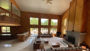 Smart TV, fireplace, video games