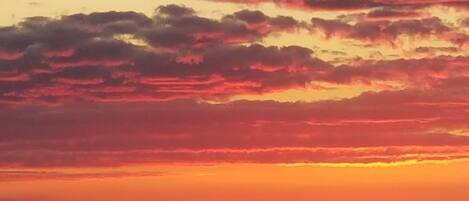 Beach nearby, sun loungers, beach towels